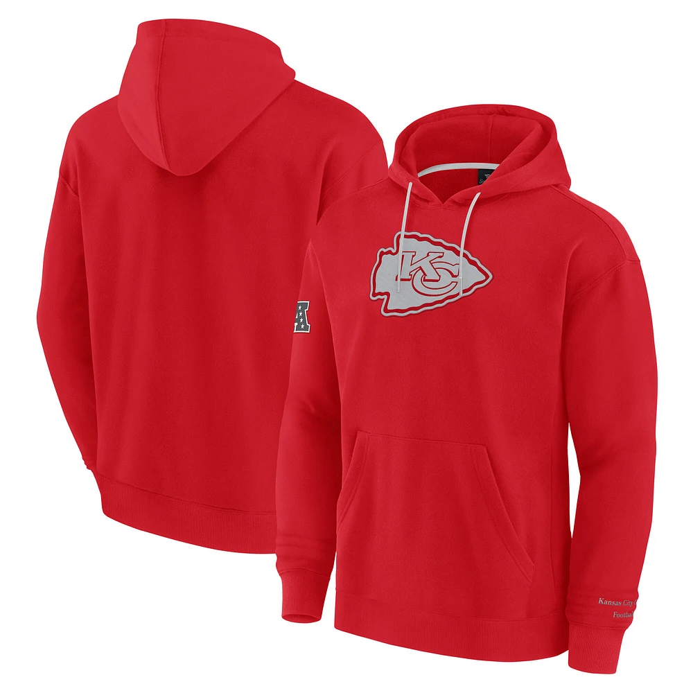 Men's Fanatics Red Kansas City Chiefs Elements Pace Fleece Pullover Hoodie