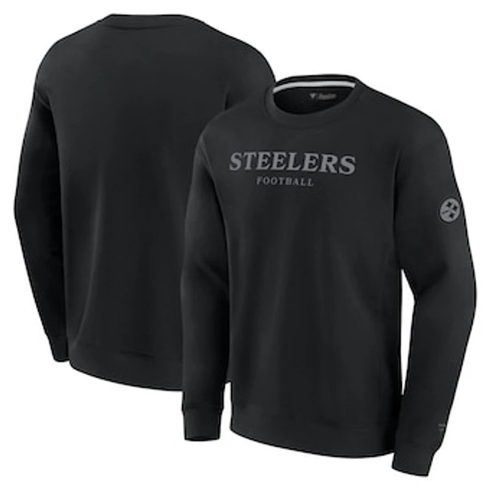 Unisex Fanatics  Black Pittsburgh Steelers Elements Unlimited Fleece Pullover Sweatshirt