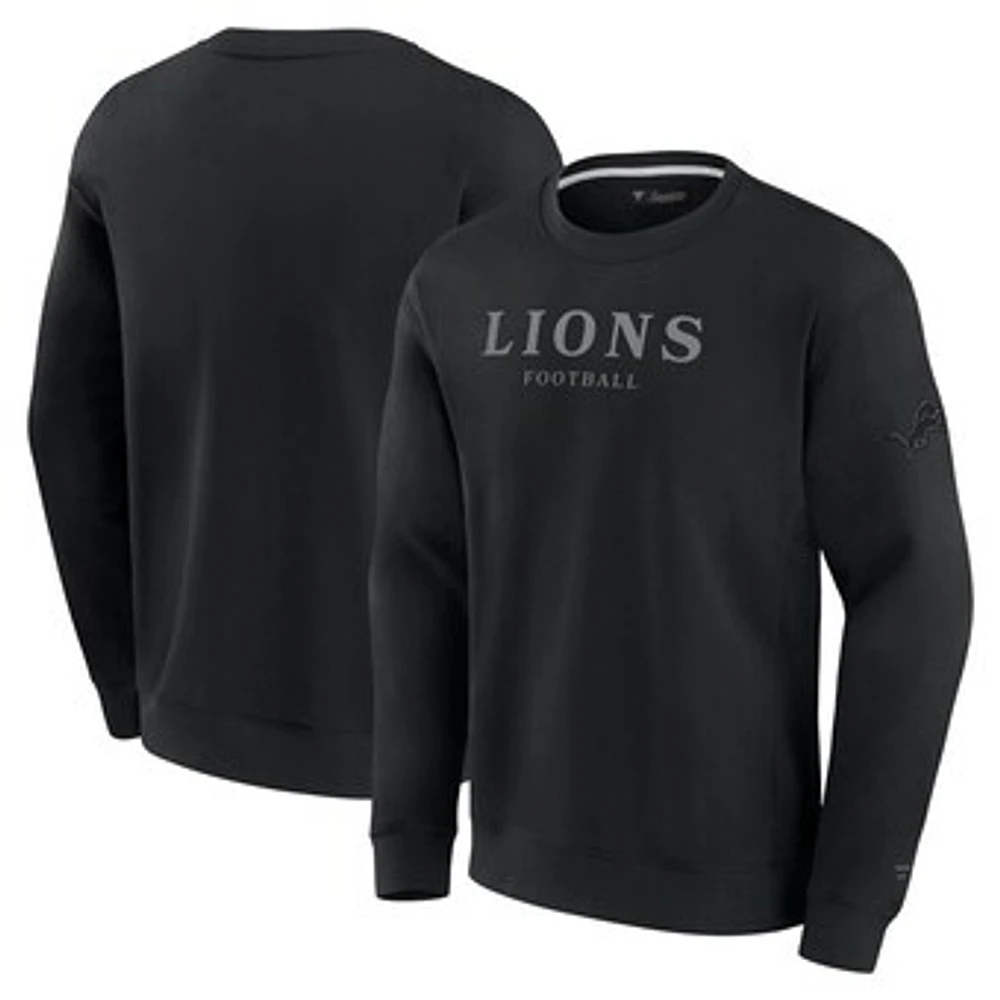 Unisex Fanatics  Black Detroit Lions Elements Unlimited Fleece Pullover Sweatshirt