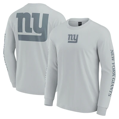 Unisex Fanatics  Gray New York Giants Elements Strive Long Sleeve T-Shirt