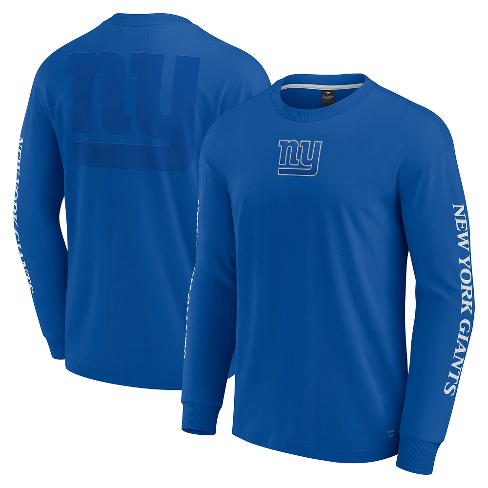 Unisex Fanatics  Royal New York Giants Elements Strive Long Sleeve T-Shirt