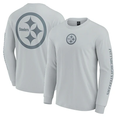 Unisex Fanatics  Gray Pittsburgh Steelers Elements Strive Long Sleeve T-Shirt