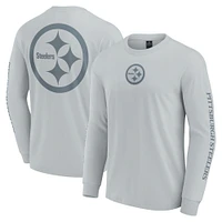 Unisex Fanatics  Gray Pittsburgh Steelers Elements Strive Long Sleeve T-Shirt