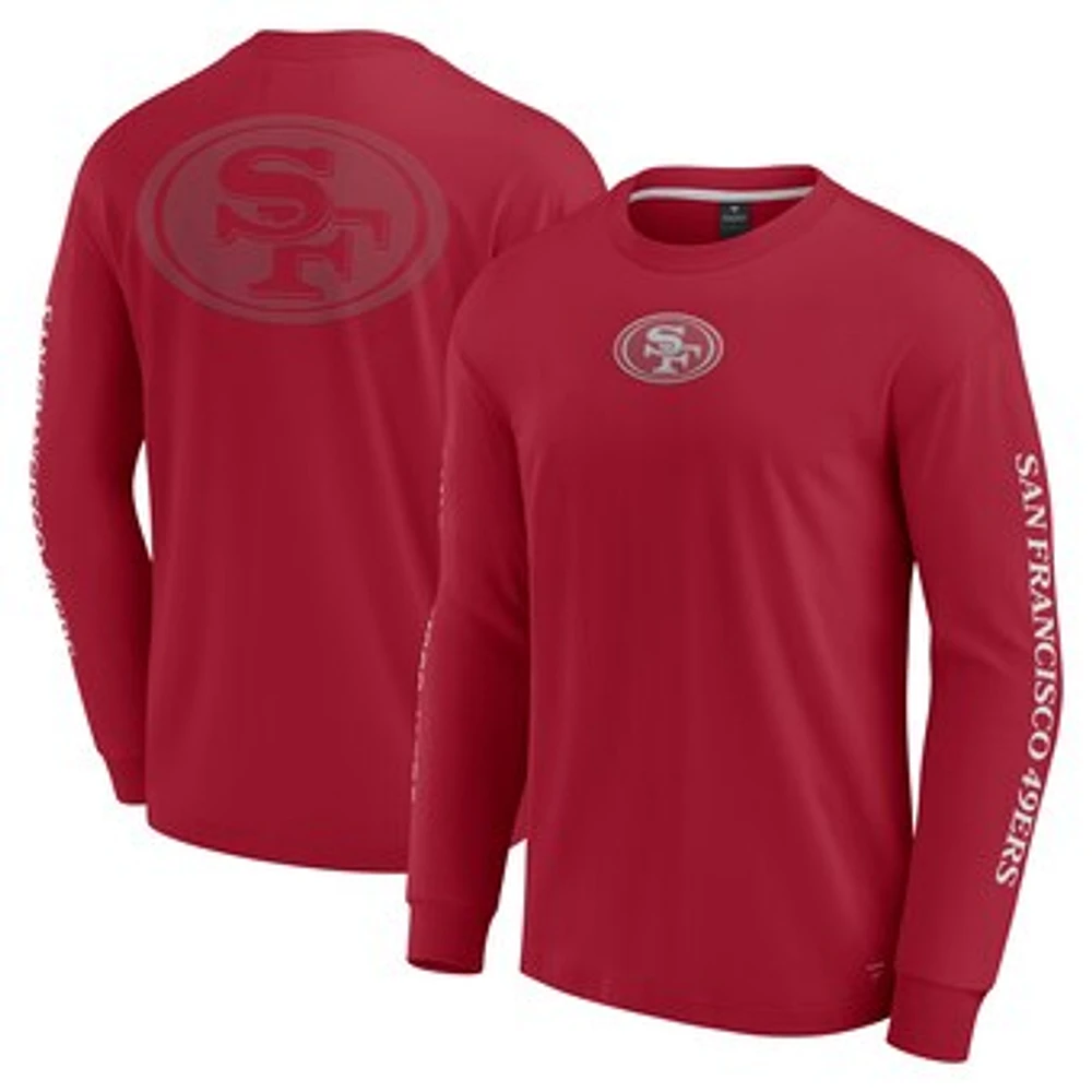 Unisex Fanatics  Scarlet San Francisco 49ers Elements Strive Long Sleeve T-Shirt