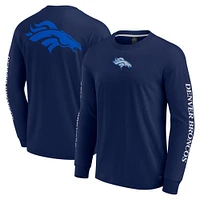 Unisex Fanatics  Navy Denver Broncos Elements Strive Long Sleeve T-Shirt