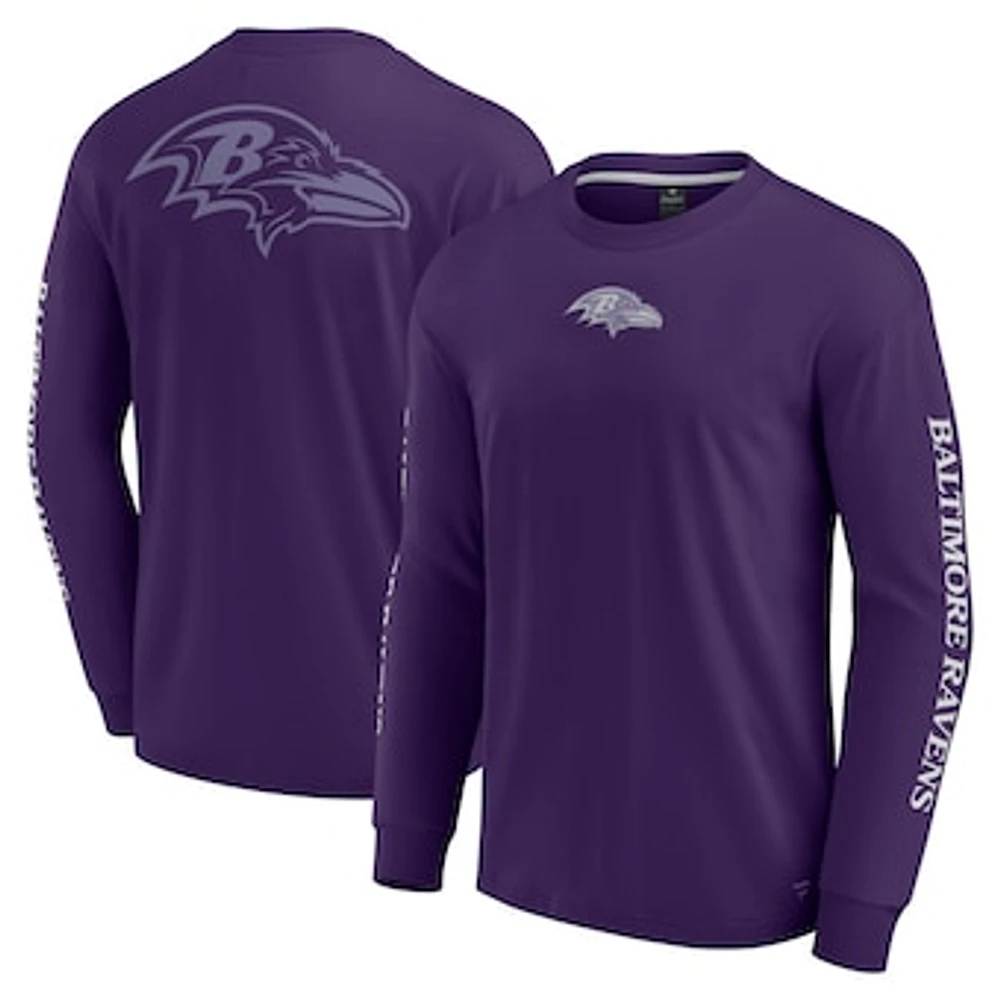 Unisex Fanatics  Purple Baltimore Ravens Elements Strive Long Sleeve T-Shirt