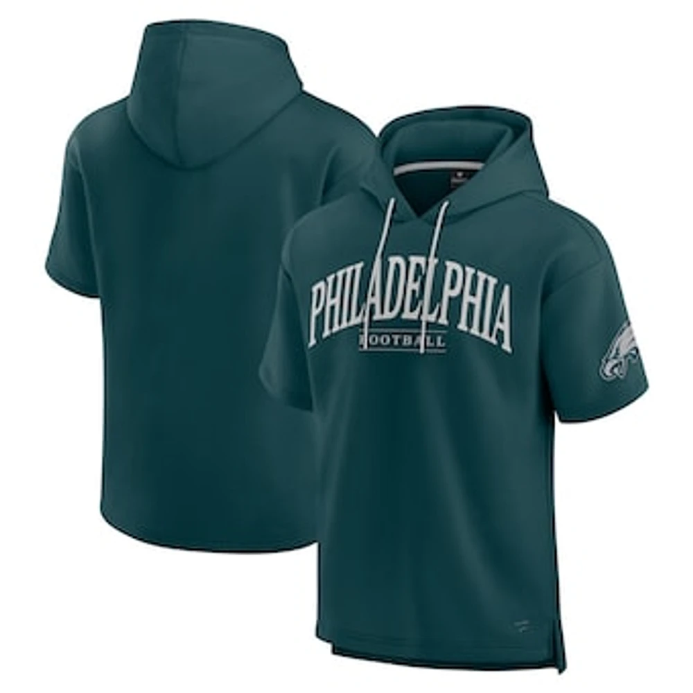 Unisex Fanatics  Green Philadelphia Eagles Elements Ready Short Sleeve Pullover Hoodie