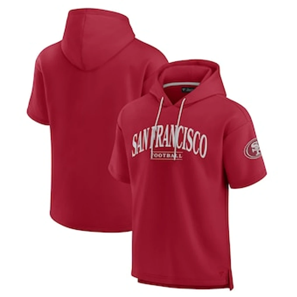 Unisex Fanatics  Scarlet San Francisco 49ers Elements Ready Short Sleeve Pullover Hoodie