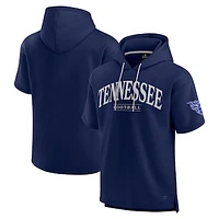 Unisex Fanatics  Navy Tennessee Titans Elements Ready Short Sleeve Pullover Hoodie