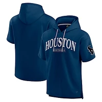 Unisex Fanatics  Navy Houston Texans Elements Ready Short Sleeve Pullover Hoodie