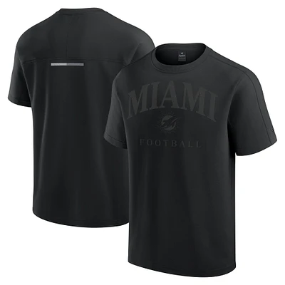 Unisex Fanatics Black Miami Dolphins Elements Heavyweight Tri-Blend T-Shirt