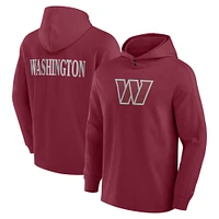 Men's Fanatics Burgundy Washington Commanders Elements Blaze Tri-Blend Long Sleeve Hoodie T-Shirt