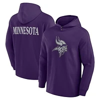 Men's Fanatics Purple Minnesota Vikings Elements Blaze Tri-Blend Long Sleeve Hoodie T-Shirt