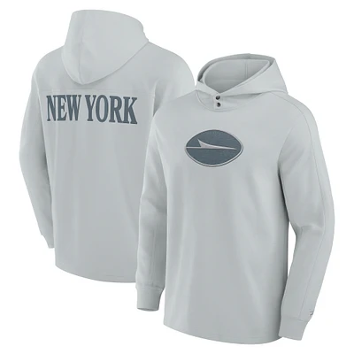 Men's Fanatics New York Jets Elements Blaze Tri-Blend Long Sleeve Hoodie T-Shirt