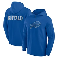 Men's Fanatics Royal Buffalo Bills Elements Blaze Tri-Blend Long Sleeve Hoodie T-Shirt