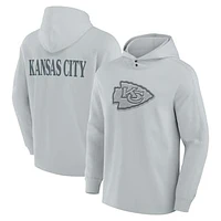 Men's Fanatics Kansas City Chiefs Elements Blaze Tri-Blend Long Sleeve Hoodie T-Shirt