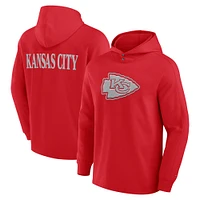 Men's Fanatics Red Kansas City Chiefs Elements Blaze Tri-Blend Long Sleeve Hoodie T-Shirt