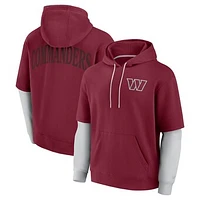 Unisex Fanatics  Burgundy Washington Commanders Sleek Elements Pullover Hoodie