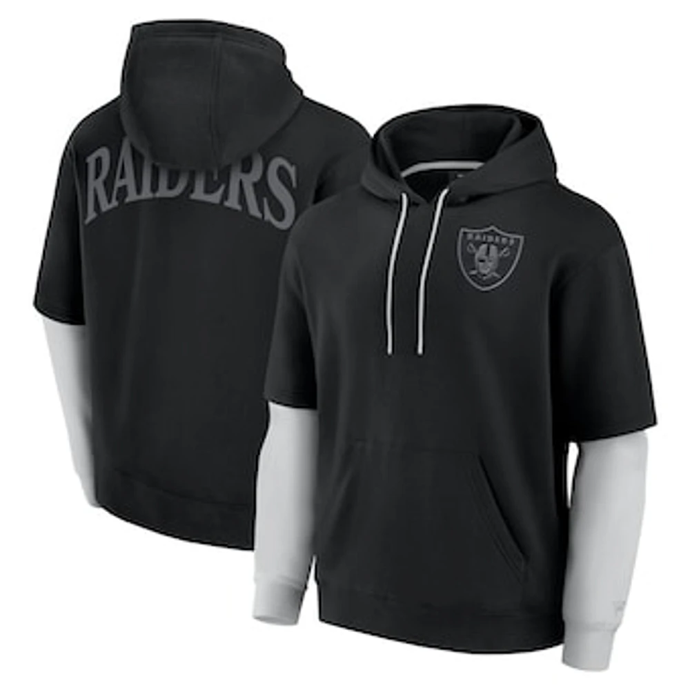 Unisex Fanatics Las Vegas Raiders Sleek Elements Pullover Hoodie