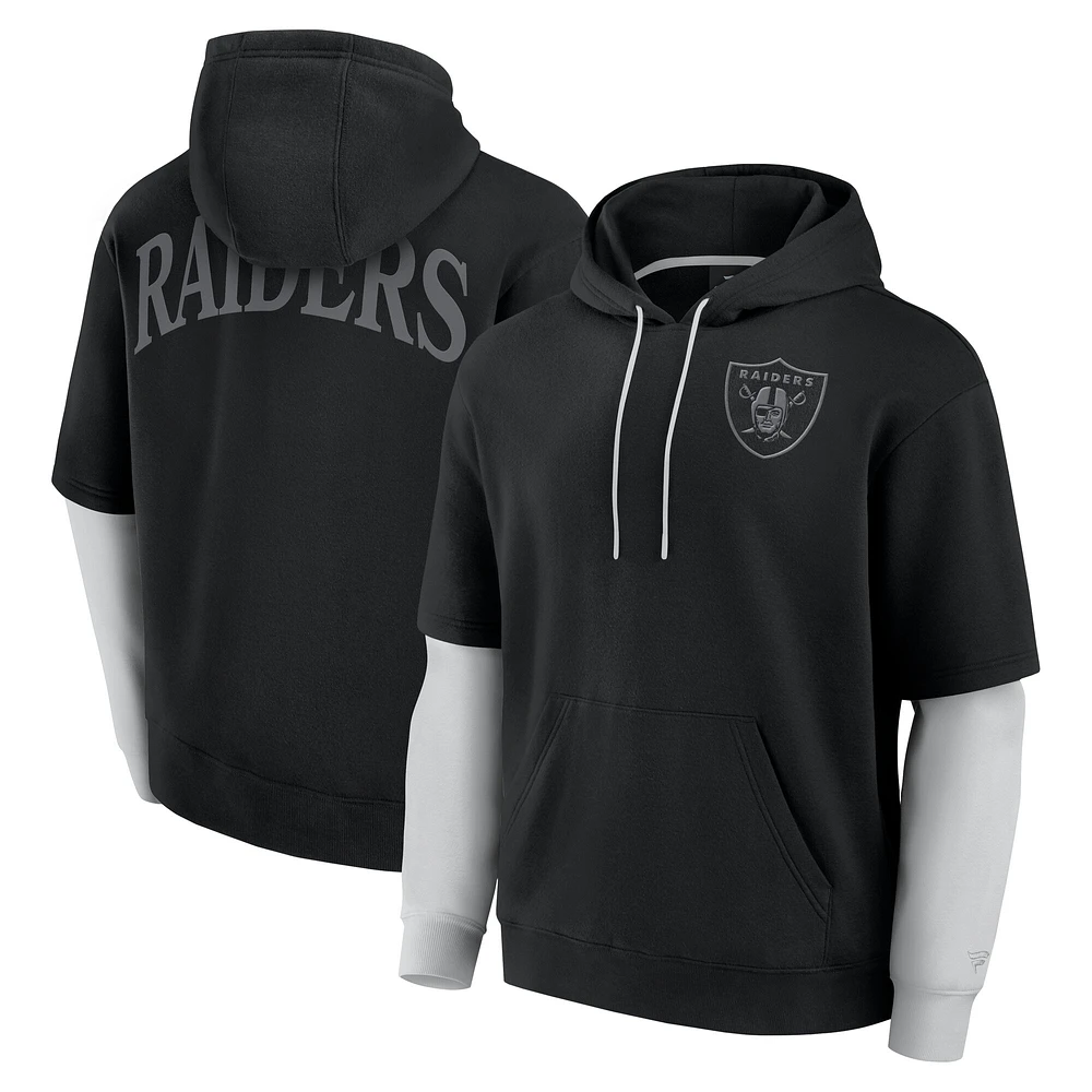 Unisex Fanatics Las Vegas Raiders Sleek Elements Pullover Hoodie