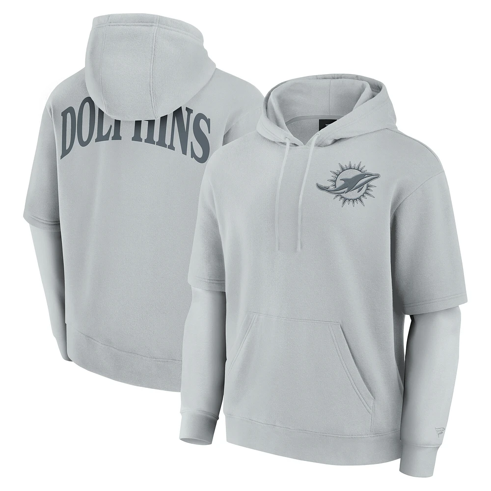 Unisex Fanatics Miami Dolphins Sleek Elements Pullover Hoodie