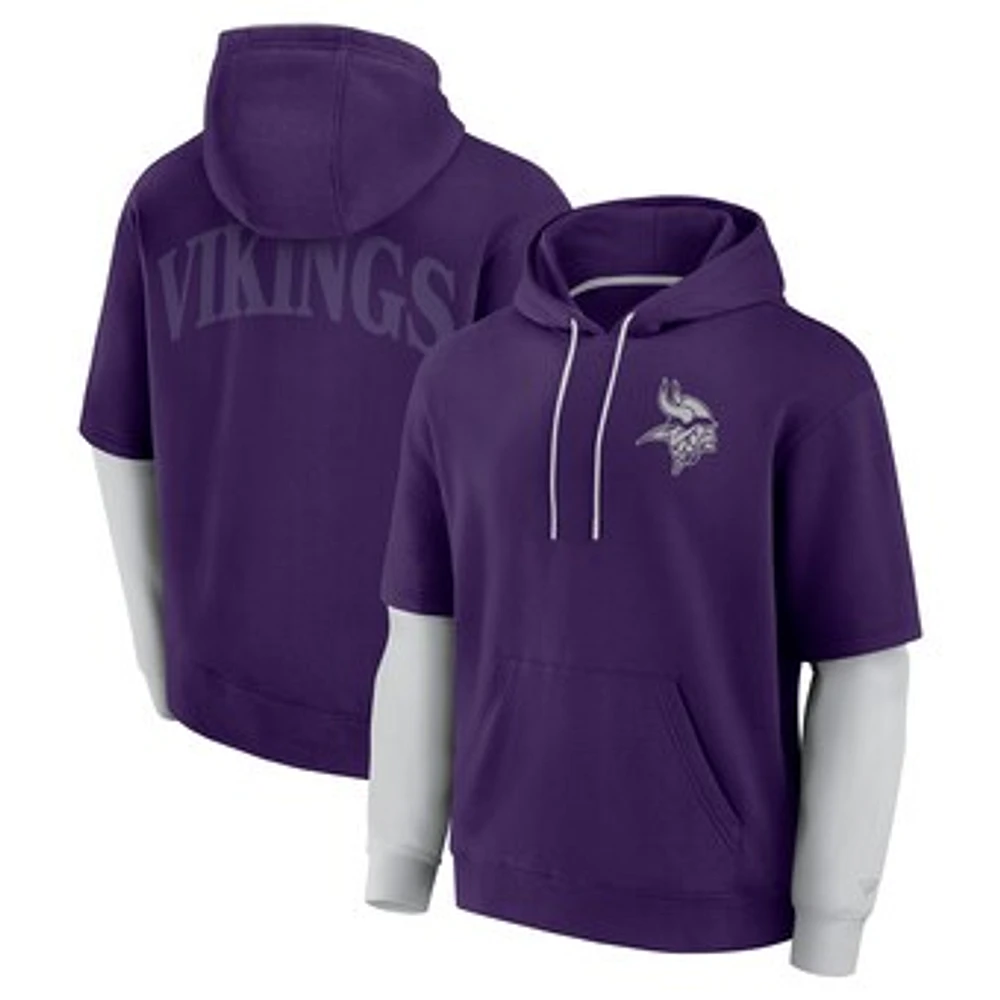 Unisex Fanatics  Purple Minnesota Vikings Sleek Elements Pullover Hoodie