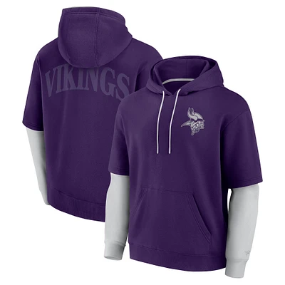 Unisex Fanatics  Purple Minnesota Vikings Sleek Elements Pullover Hoodie