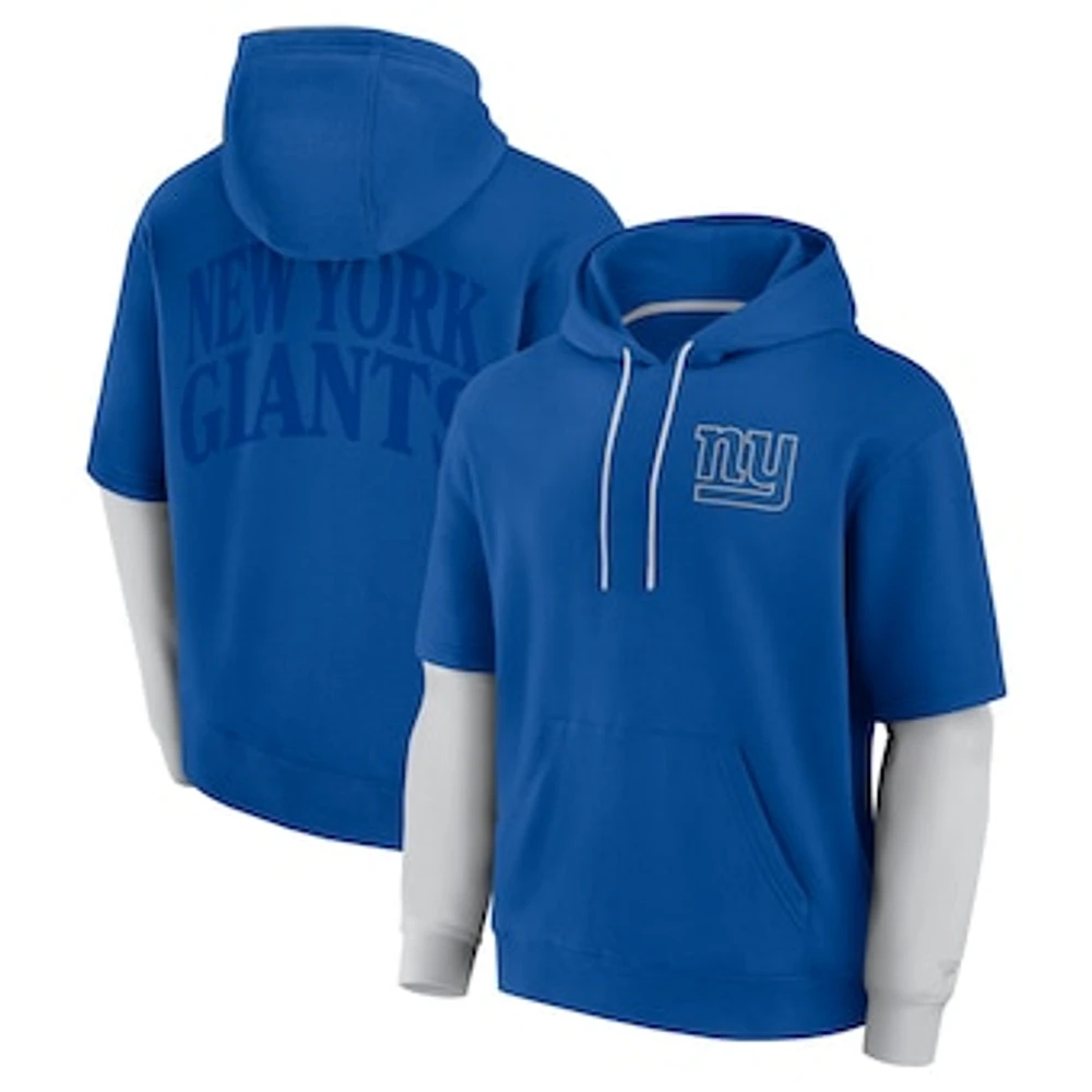 Unisex Fanatics  Royal New York Giants Sleek Elements Pullover Hoodie