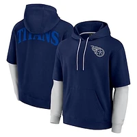 Unisex Fanatics  Navy Tennessee Titans Sleek Elements Pullover Hoodie