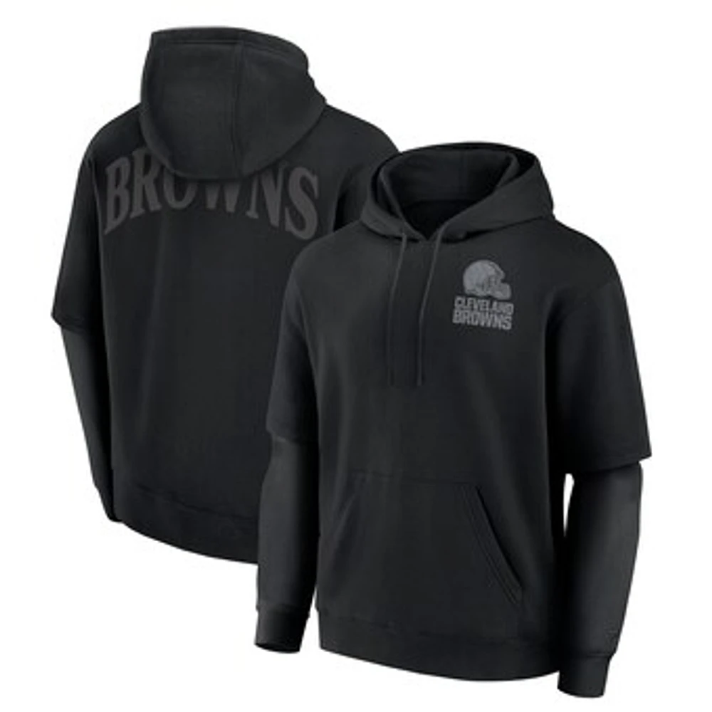 Unisex Fanatics  Black Cleveland Browns Sleek Elements Pullover Hoodie