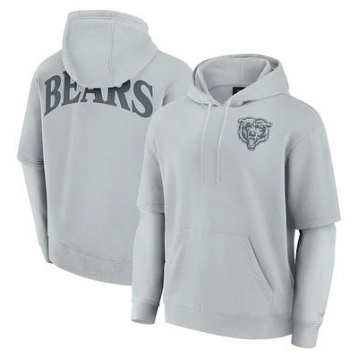 Unisex Fanatics  Gray Chicago Bears Sleek Elements Pullover Hoodie