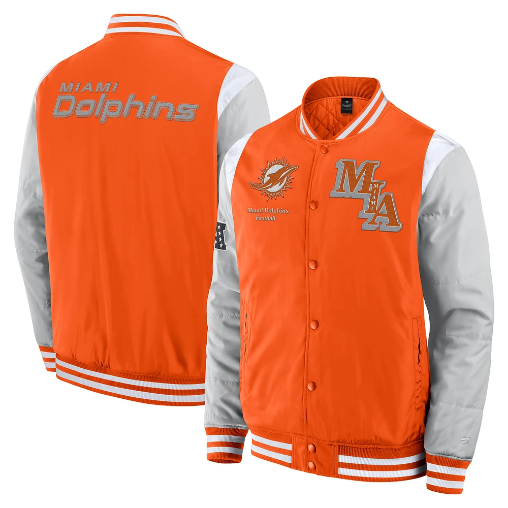 Unisex Fanatics  Orange Miami Dolphins Elements Elite Full-Snap Jacket