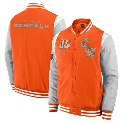 Unisex Fanatics  Orange Cincinnati Bengals Elements Elite Full-Snap Jacket