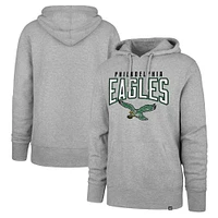 Men's '47 Gray Philadelphia Eagles Headline Pullover Hoodie