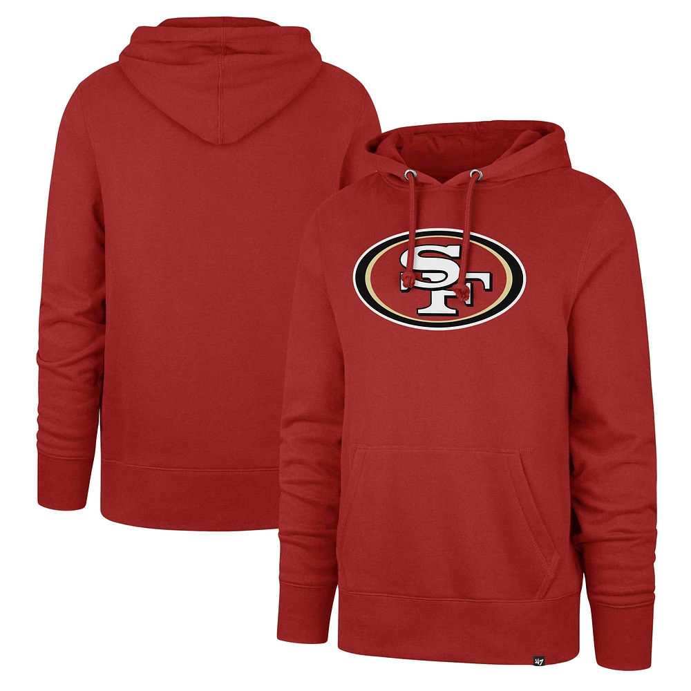 Men's '47 Scarlet San Francisco 49ers Imprint Headline Pullover Hoodie