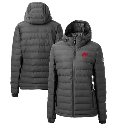 Women's Cutter & Buck  Gray Buffalo Bills Throwback Logo Mission Ridge Repreve Eco Insulated Full-Zip Puffer Jacket