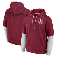 Men's Fanatics Garnet Florida State Seminoles Sleek Pullover Hoodie