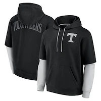 Men's Fanatics Black Tennessee Volunteers Sleek Pullover Hoodie