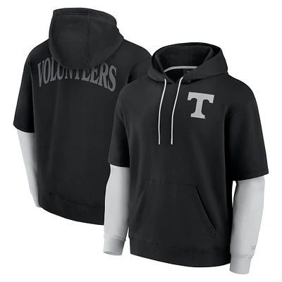 Men's Fanatics Black Tennessee Volunteers Sleek Pullover Hoodie