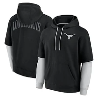 Men's Fanatics Black Texas Longhorns Sleek Pullover Hoodie