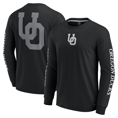 Men's Fanatics Black Oregon Ducks Strive Long Sleeve T-Shirt