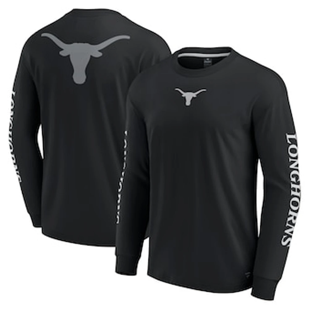 Men's Fanatics Black Texas Longhorns Strive Long Sleeve T-Shirt