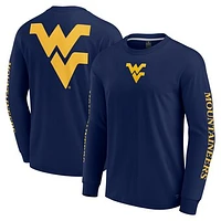 Men's Fanatics Navy West Virginia Mountaineers Strive Long Sleeve T-Shirt