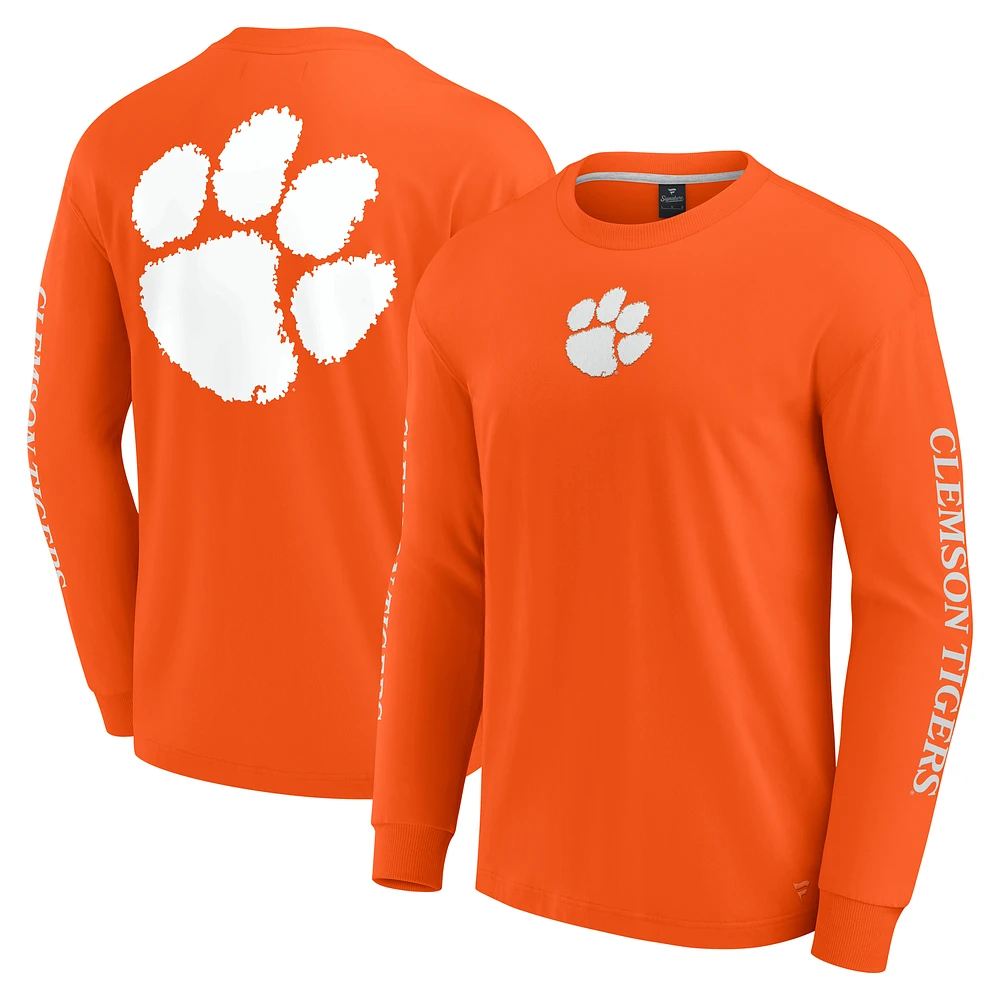 Men's Fanatics Orange Clemson Tigers Strive Long Sleeve T-Shirt