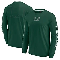 Men's Fanatics Green Miami Hurricanes Strive Long Sleeve T-Shirt