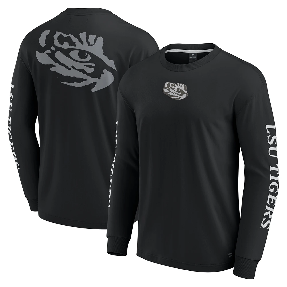 Men's Fanatics Black LSU Tigers Strive Long Sleeve T-Shirt