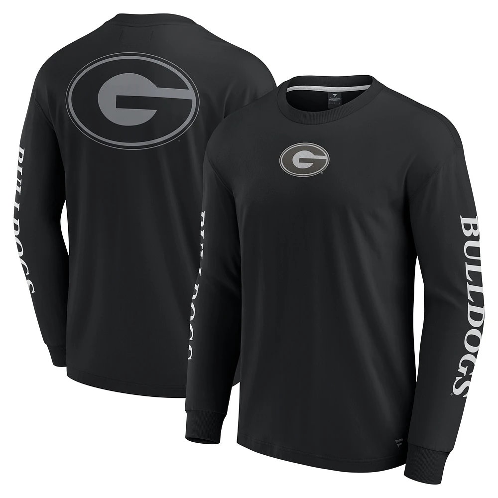 Men's Fanatics Black Georgia Bulldogs Strive Long Sleeve T-Shirt