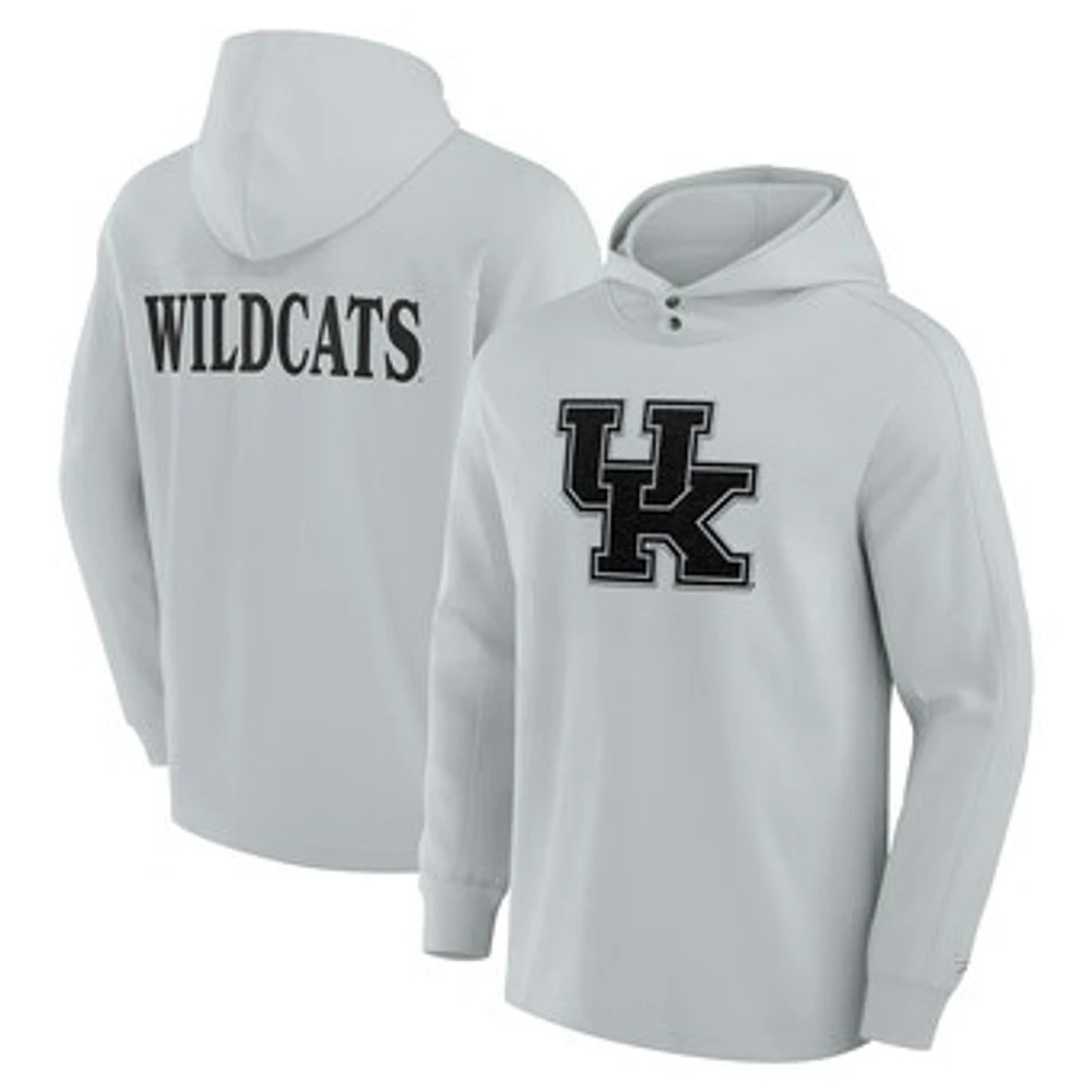 Men's Fanatics Gray Kentucky Wildcats Blaze Tri-Blend Pullover Hoodie