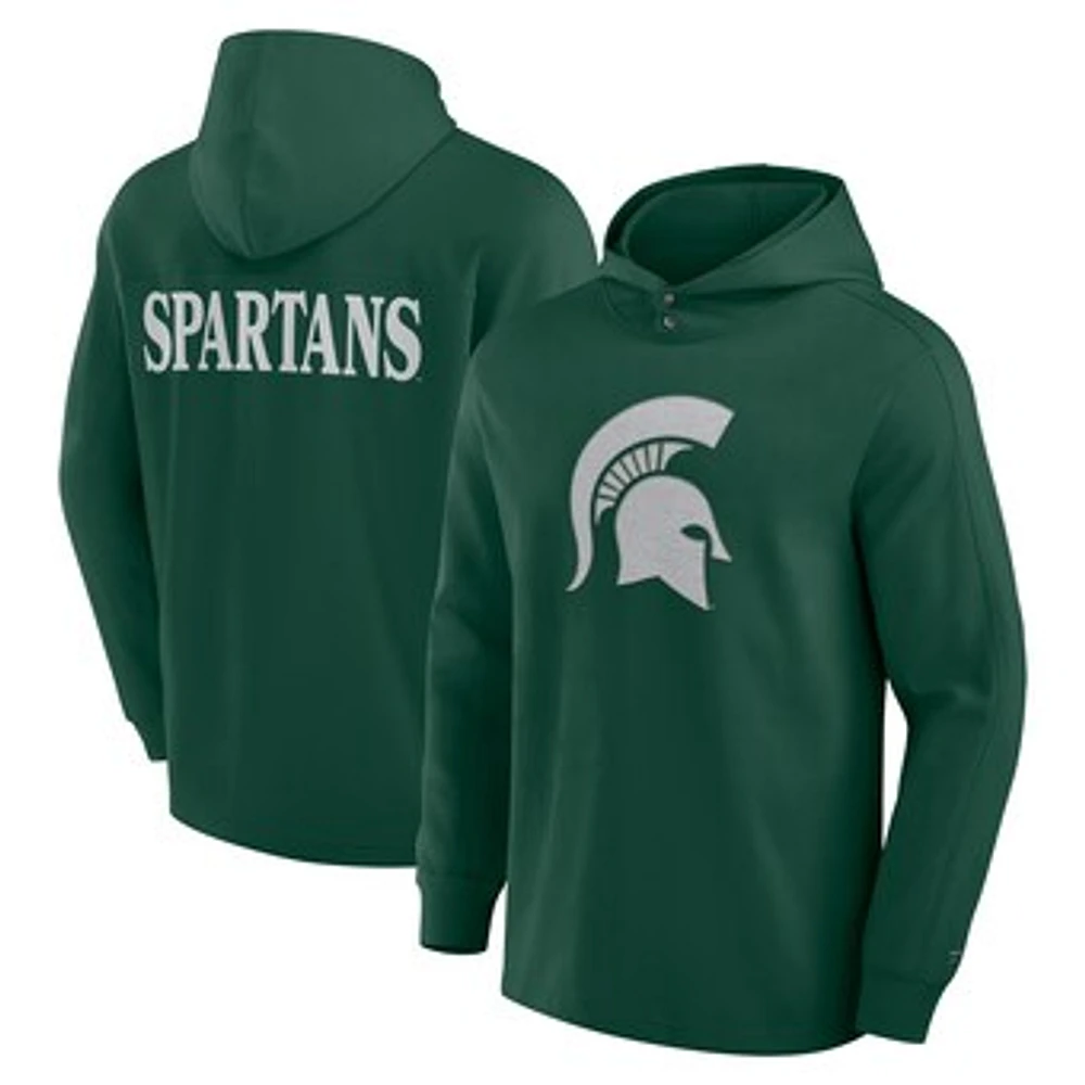 Men's Fanatics Green Michigan State Spartans Blaze Tri-Blend Pullover Hoodie