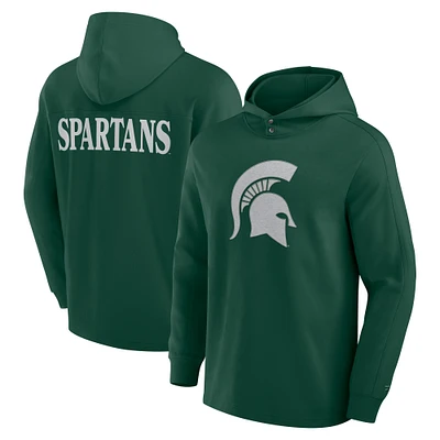 Men's Fanatics Green Michigan State Spartans Blaze Tri-Blend Pullover Hoodie